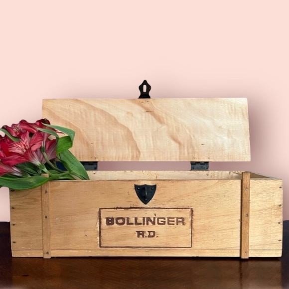 Vintage Wooden Bollinger Storage Box
